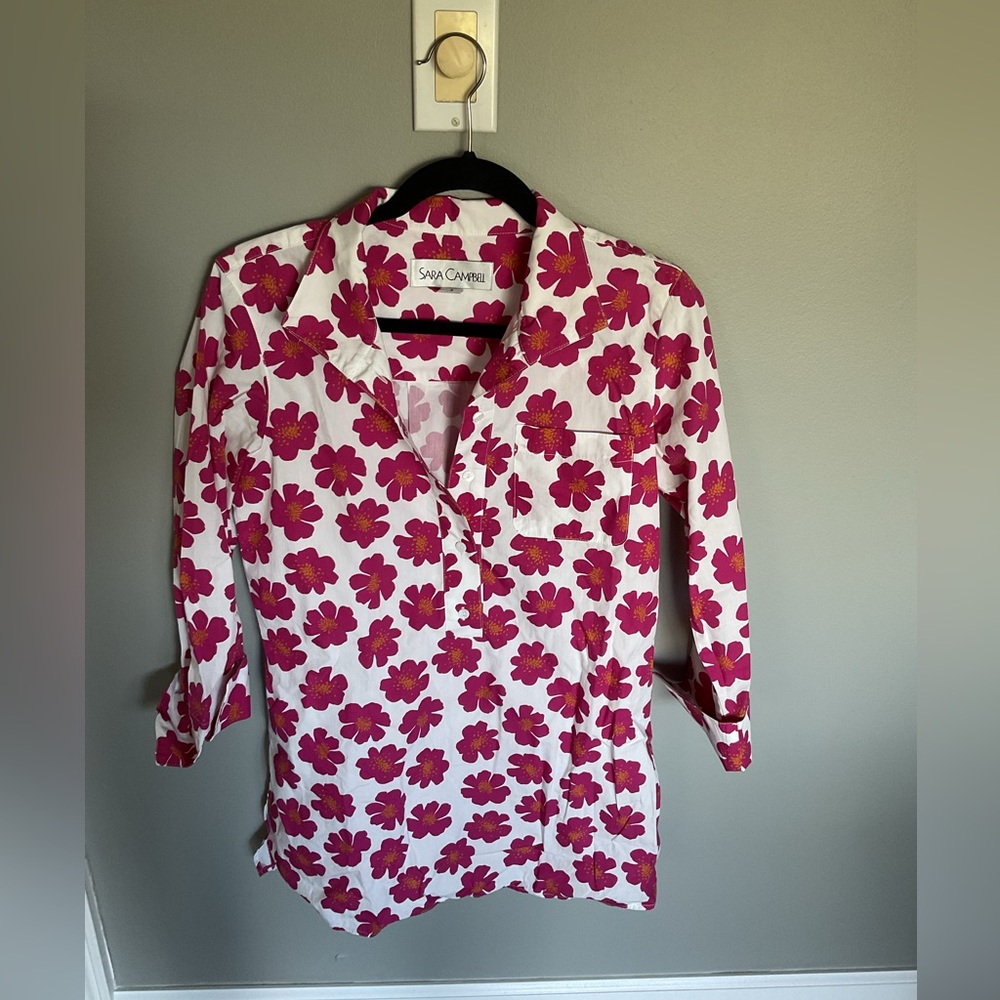 Sara Campbell Pink Floral Shirt